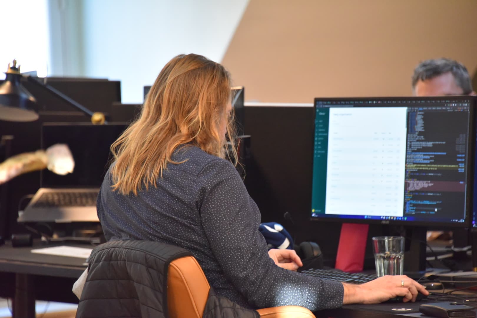 Apply-konsulent ved computer på Havnegade — IT-udvikling og samarbejde med den offentlige sektor